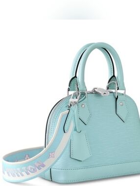 🩵 RARE 🩵 Louis Vuitton Blue Lagoon Alma BB Satchel with Detachable Strap